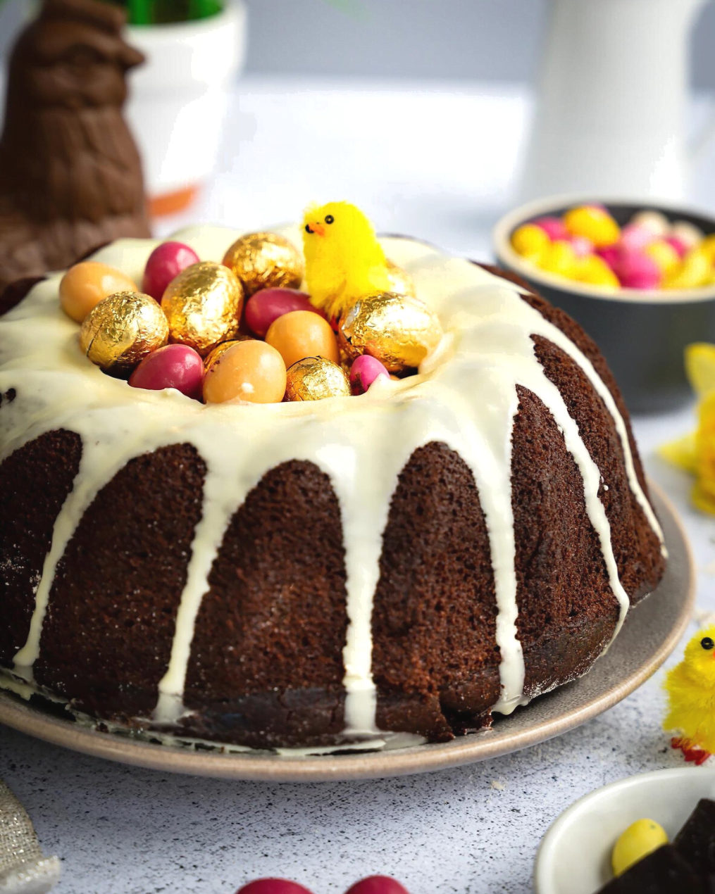 Gâteau au chocolat façon nid de Pâques - Fitspau - Recettes saines et  gourmandes